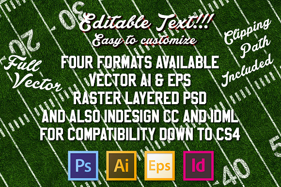 American Football Invite Templates 1 in Card Templates - product preview 2