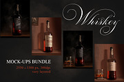 Whiskey Rum Brandy Mock-ups Bundle