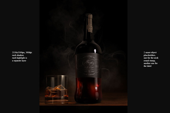 Whiskey Rum Brandy Mock-ups Bundle in Product Mockups - product preview 3