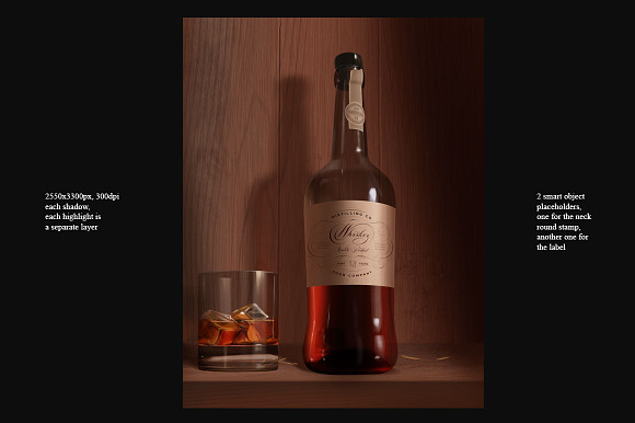 Whiskey Rum Brandy Mock-ups Bundle in Product Mockups - product preview 4
