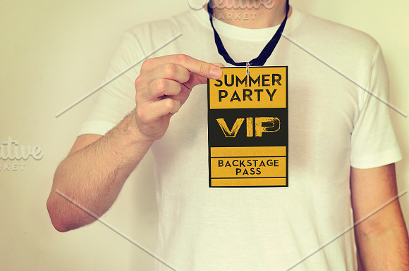 Summer Party VIP pass in Card Templates - product preview 2