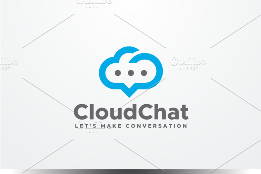 Cloud Chat Logo in Logo Templates - product preview 8