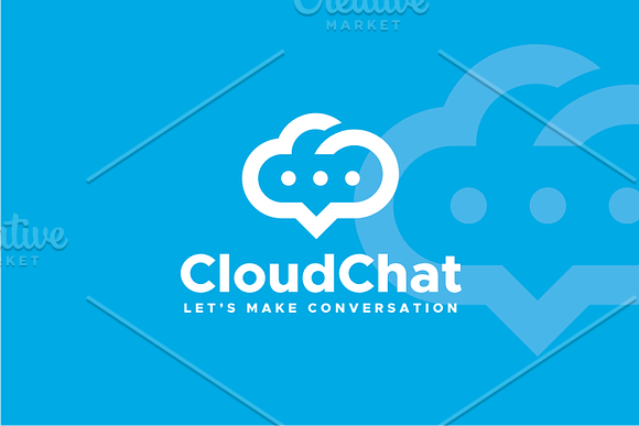 Cloud Chat Logo in Logo Templates - product preview 1