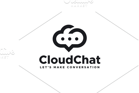 Cloud Chat Logo in Logo Templates - product preview 2