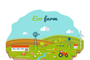 Eco Farm Conceptual Vector