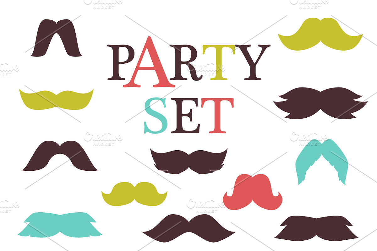 Retro party set vector in Illustrations - product preview 8