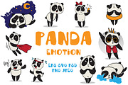 Panda - emotional vector set
