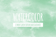 Mint Green Watercolor Backgrounds