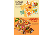 Canadian and argentine cuisine
