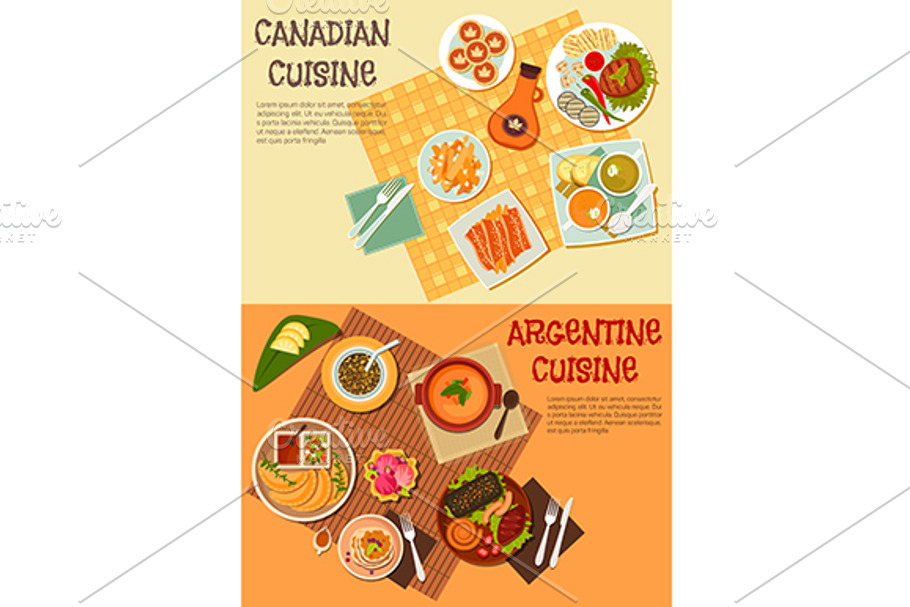Canadian and argentine cuisine in Graphics - product preview 8