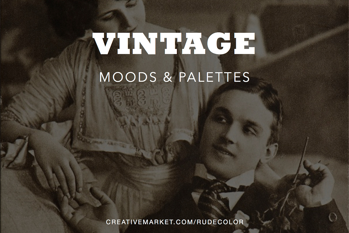 Vintage Mood Boards & Color Palettes in Photoshop Color Palettes - product preview 8