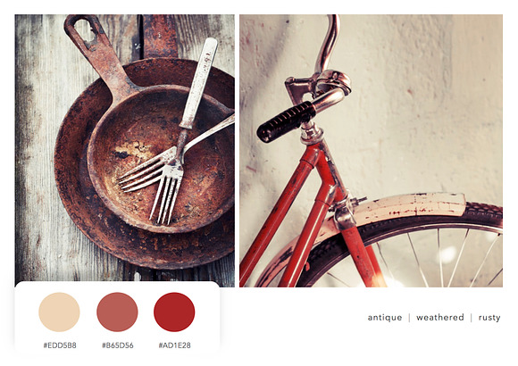 Vintage Mood Boards & Color Palettes in Photoshop Color Palettes - product preview 1
