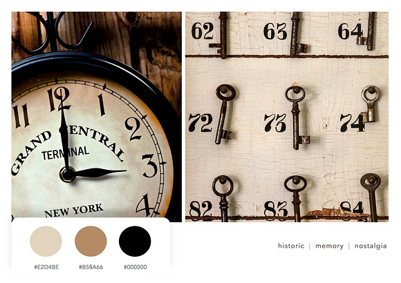Vintage Mood Boards & Color Palettes in Photoshop Color Palettes - product preview 2