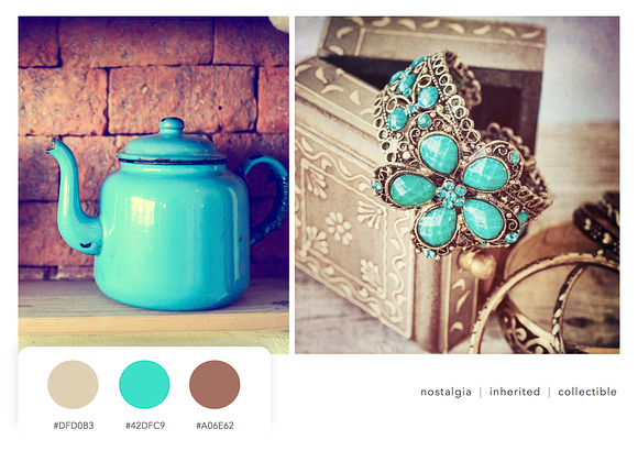 Vintage Mood Boards & Color Palettes in Photoshop Color Palettes - product preview 3