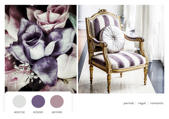 Vintage Mood Boards & Color Palettes in Photoshop Color Palettes - product preview 4