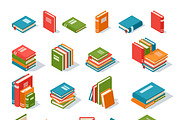 Books isolated vector set