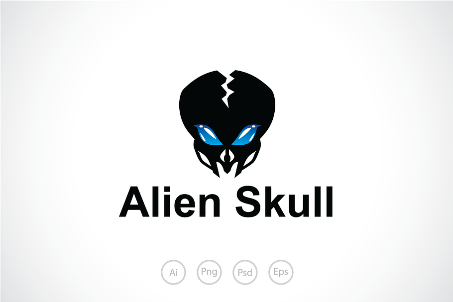 Alien Skull Logo Template