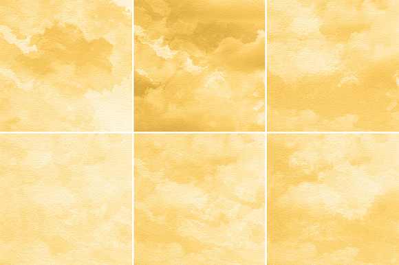 Yellow Gold Watercolor Backgrounds in Textures - product preview 2