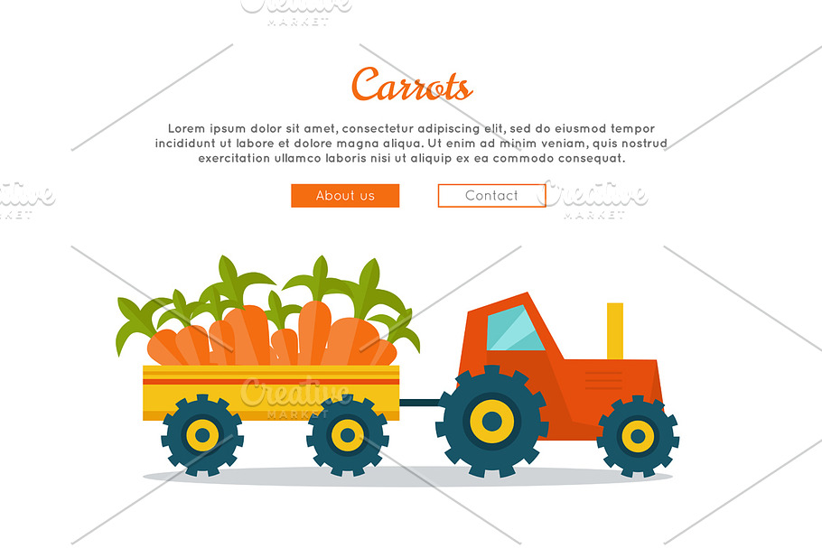 Carrot Farm Web Vector in Illustrations - product preview 8
