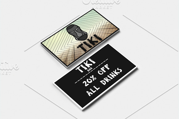 Beach Bar Branding 4 pack in Card Templates - product preview 1