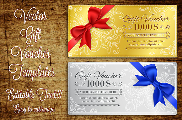 Gift Voucher Template in Card Templates - product preview 1