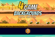 4 Desert Game Backgrounds