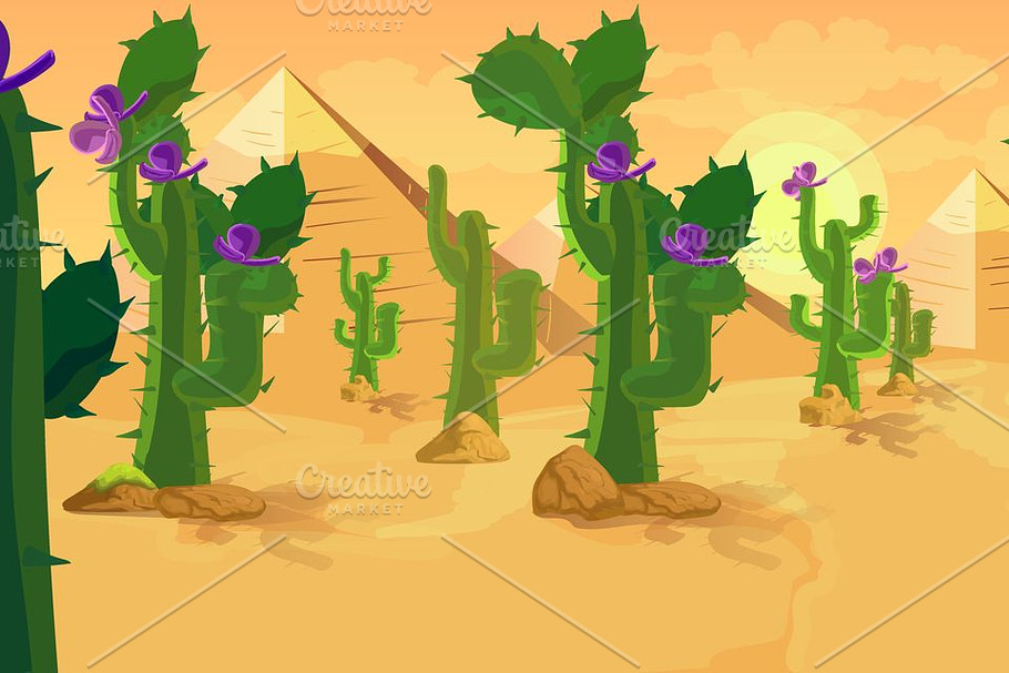 Desert Game Background in Illustrations - product preview 8