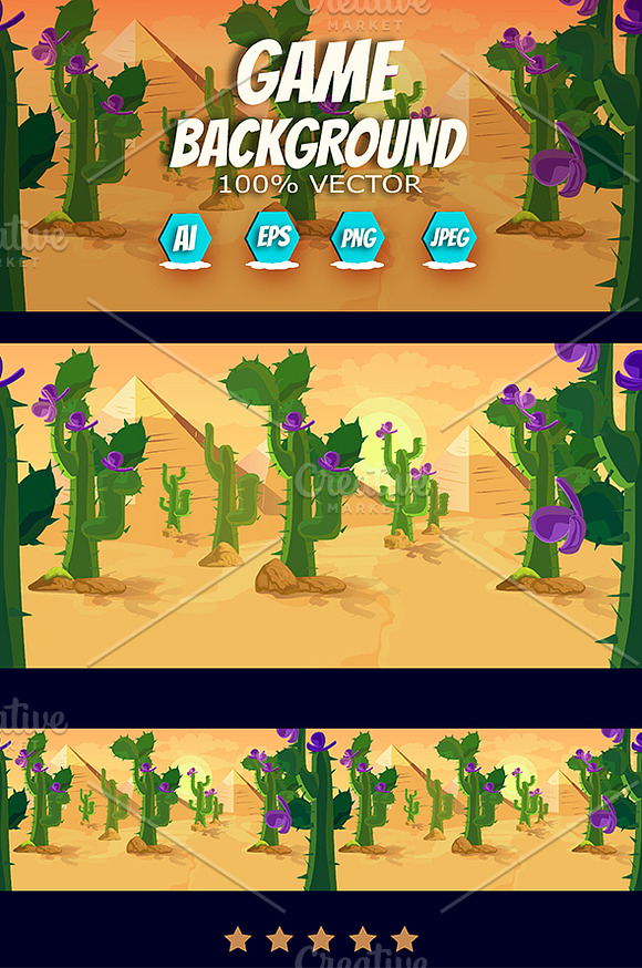 Desert Game Background in Illustrations - product preview 1