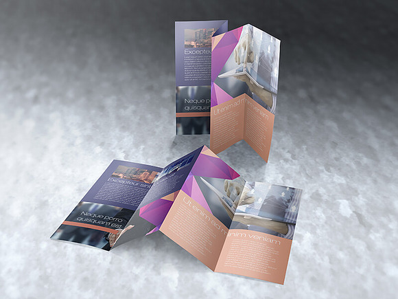 Legal Size 4 Panel Brochure Mockups in Print Mockups - product preview 1