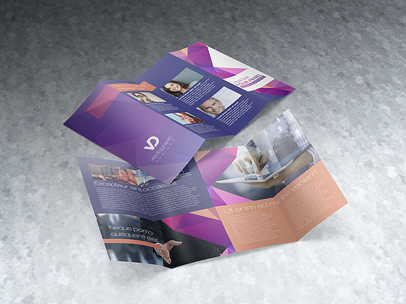 Legal Size 4 Panel Brochure Mockups in Print Mockups - product preview 6