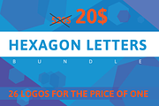 26 Logos Hexagon Letters Bundle