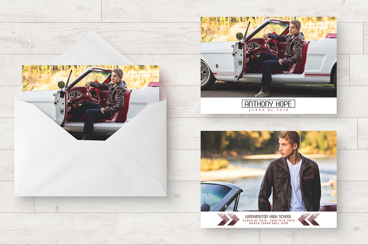 Graduation Card | Chevron in Card Templates - product preview 8
