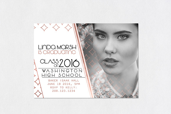 Graduation Card | Like A Diamond in Card Templates - product preview 5
