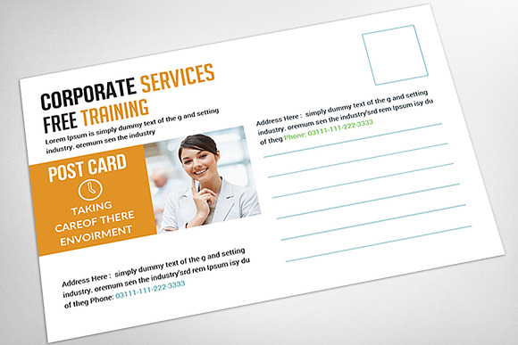 Modern Post Card in Postcard Templates - product preview 3