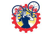 Cyclist Bicycle Mechanic Carryin