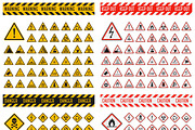 Danger sign vector collection