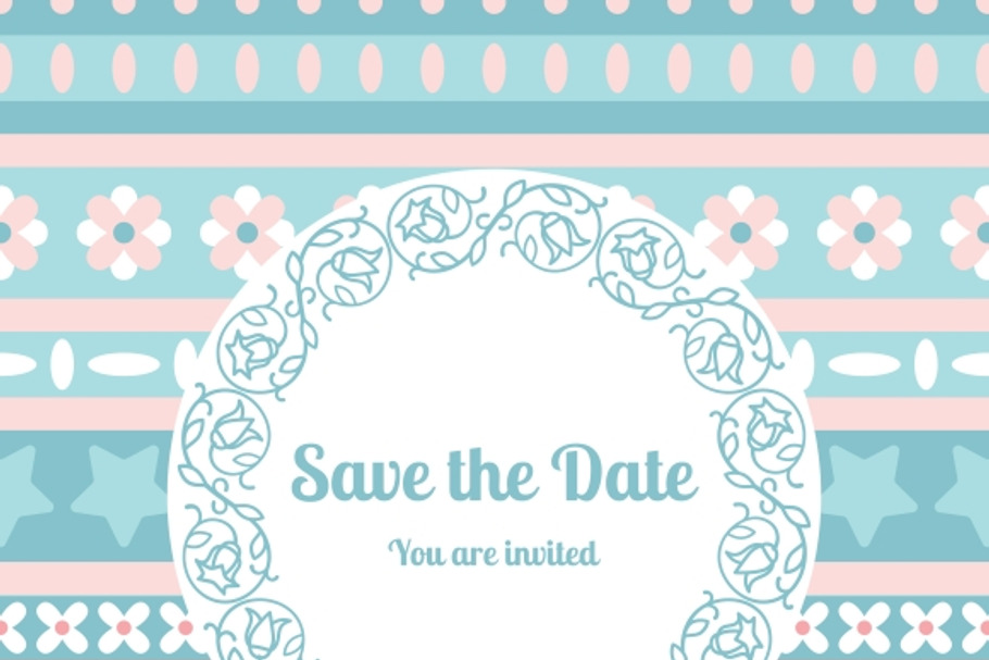 Save the date card template  in Graphics - product preview 8
