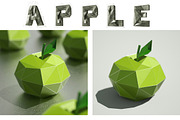 3D apple & banana illustration