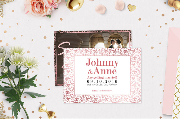 Save the Date | Touch of Pink in Wedding Templates - product preview 2