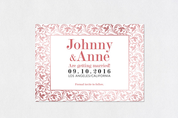 Save the Date | Touch of Pink in Wedding Templates - product preview 4