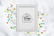 White Frame with confetti mockup