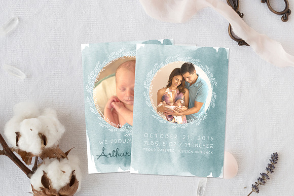 Birth Template | My Little Prince in Card Templates - product preview 3