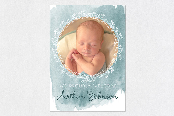 Birth Template | My Little Prince in Card Templates - product preview 5