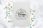 Confetti Party A4 Styled mockup