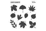 Collection of 20 leaf silhouettes 