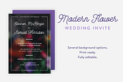 Modern Flower Wedding Invite