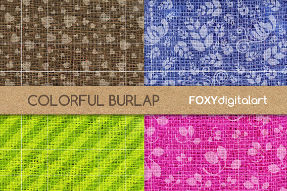 Burlap Texture Digital Papers  in Patterns - product preview 1