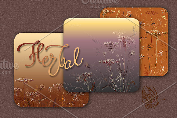 Autumn herbs sketch set #2 in Graphics - product preview 1