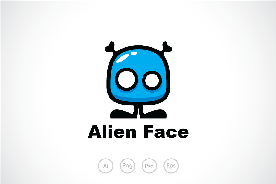 Alien Face Logo Template