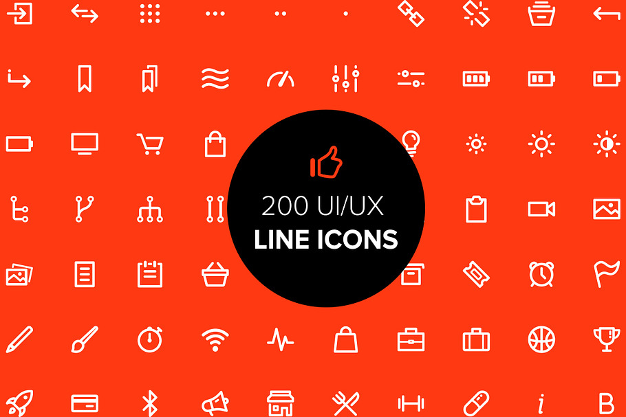 201 UI/UX line icons